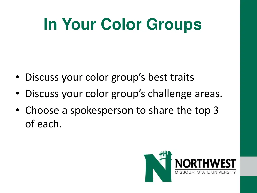 in your color groups