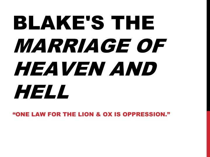 blake s the marriage of heaven and hell