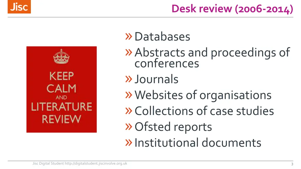 desk review 2006 2014