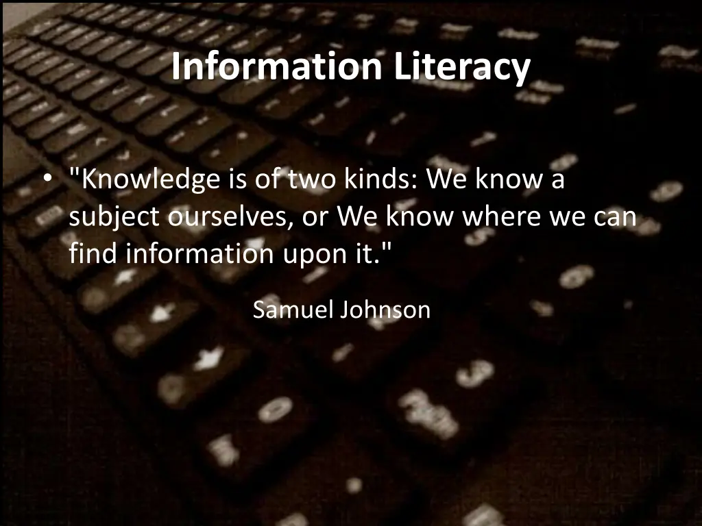 information literacy