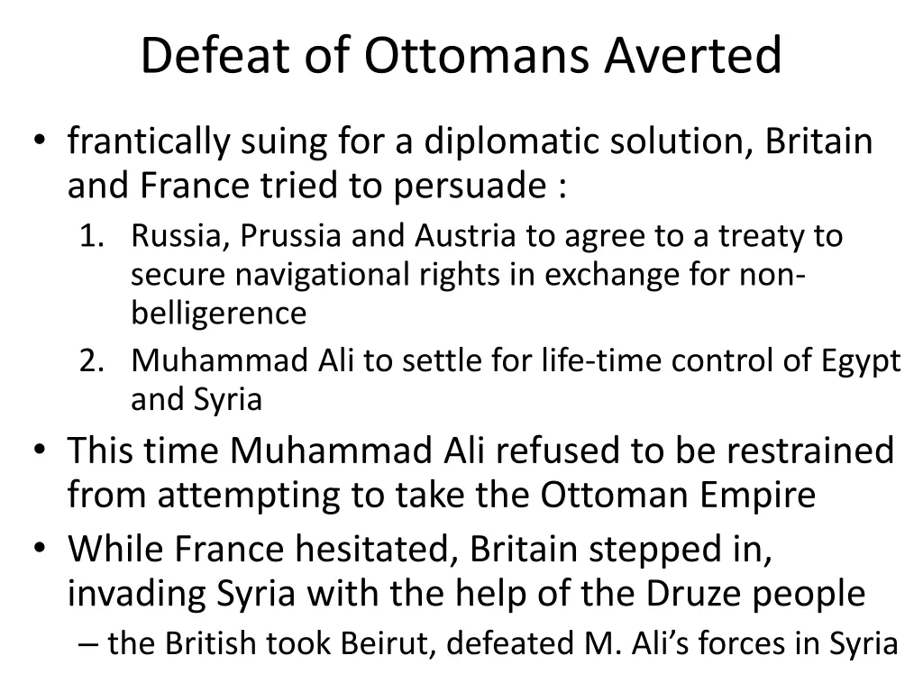 defeat of ottomans averted