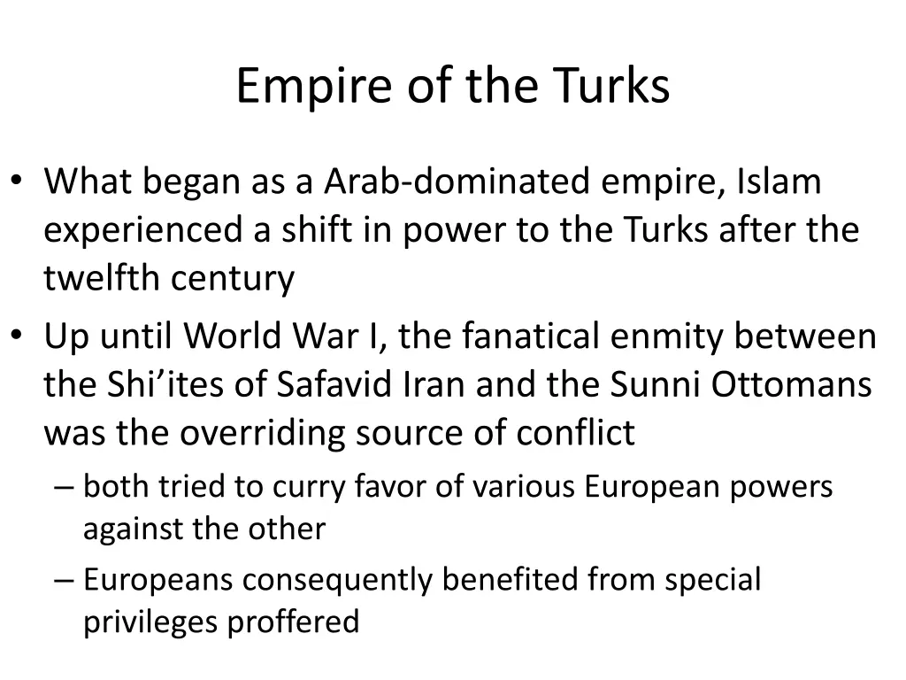 empire of the turks