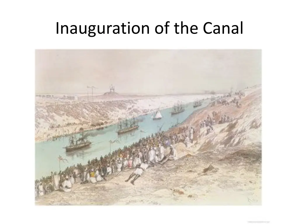 inauguration of the canal