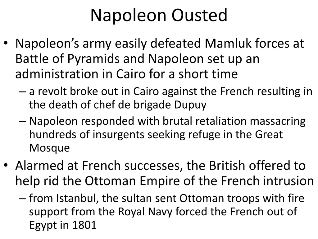 napoleon ousted