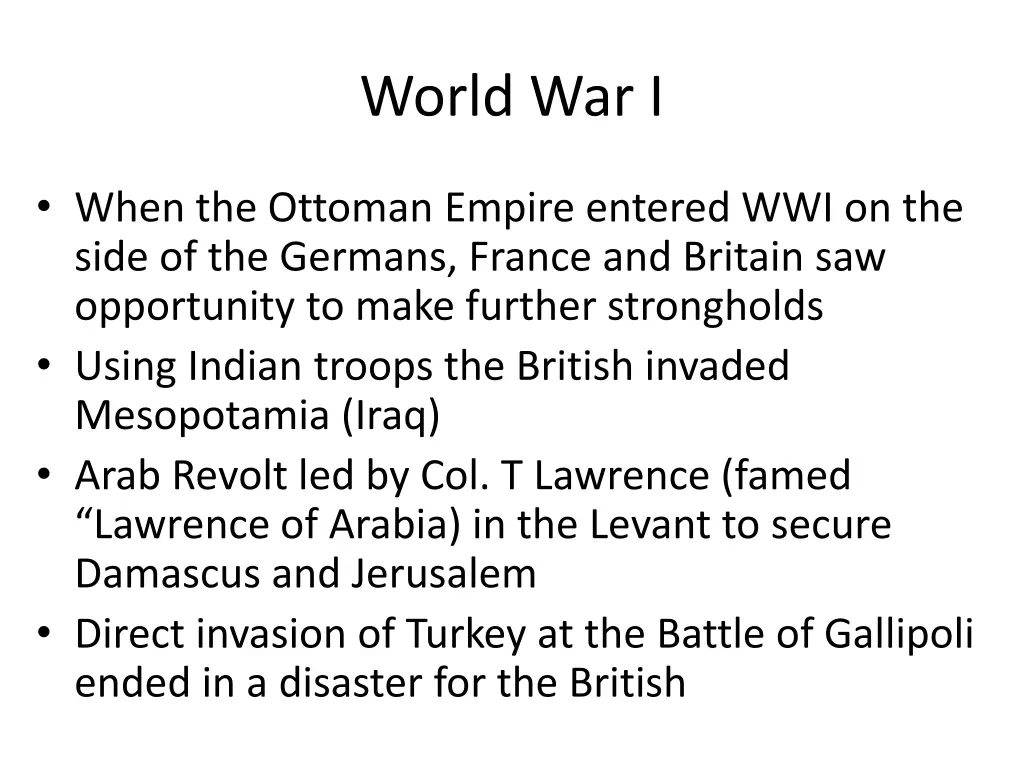 world war i