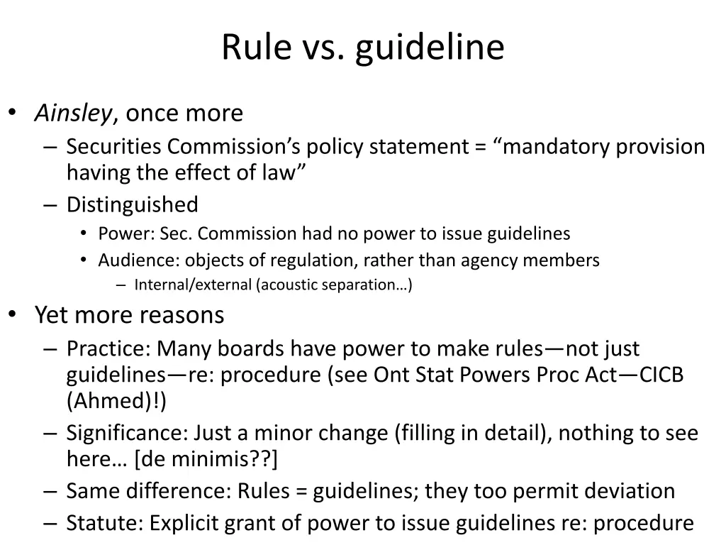 rule vs guideline