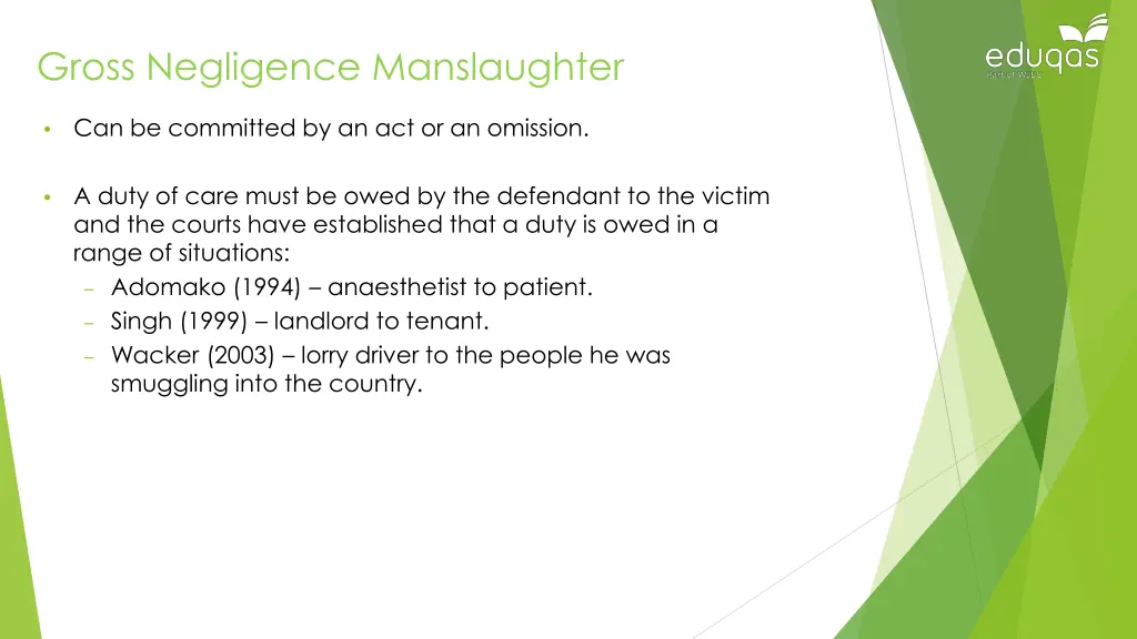 gross negligence manslaughter 1