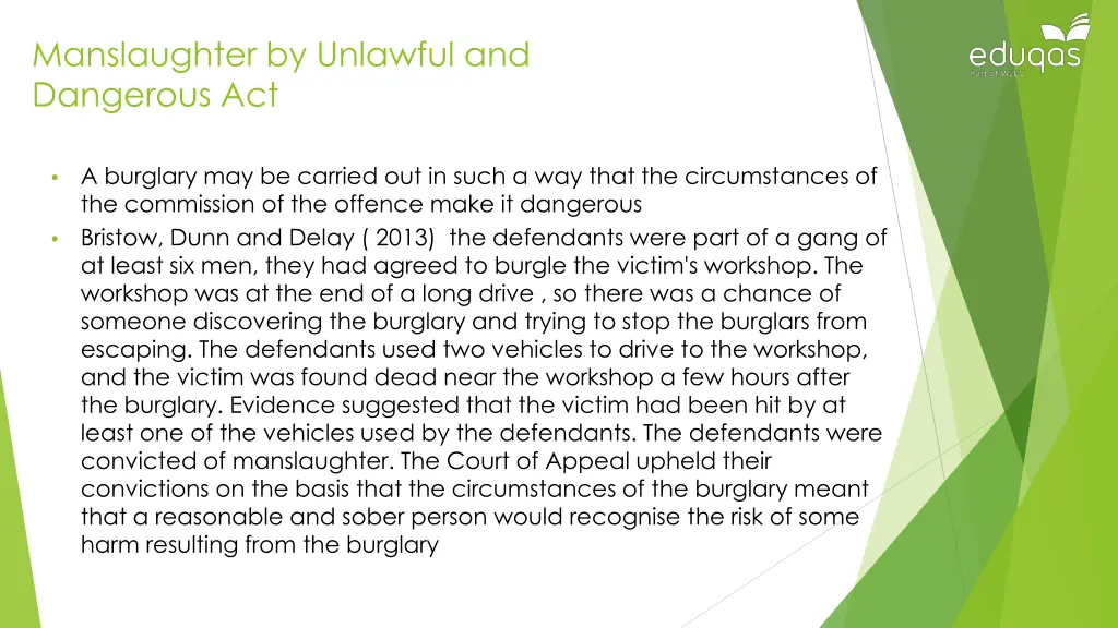 manslaughter by unlawful and dangerous act 13