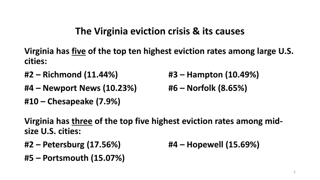 the virginia eviction crisis its causes