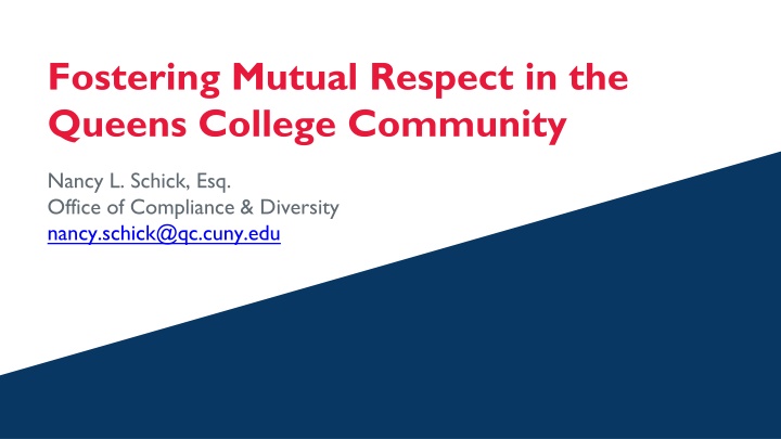 fostering mutual respect in the queens college