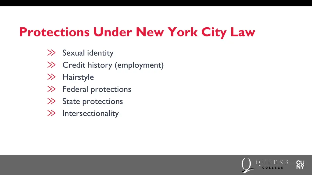 protections under new york city law