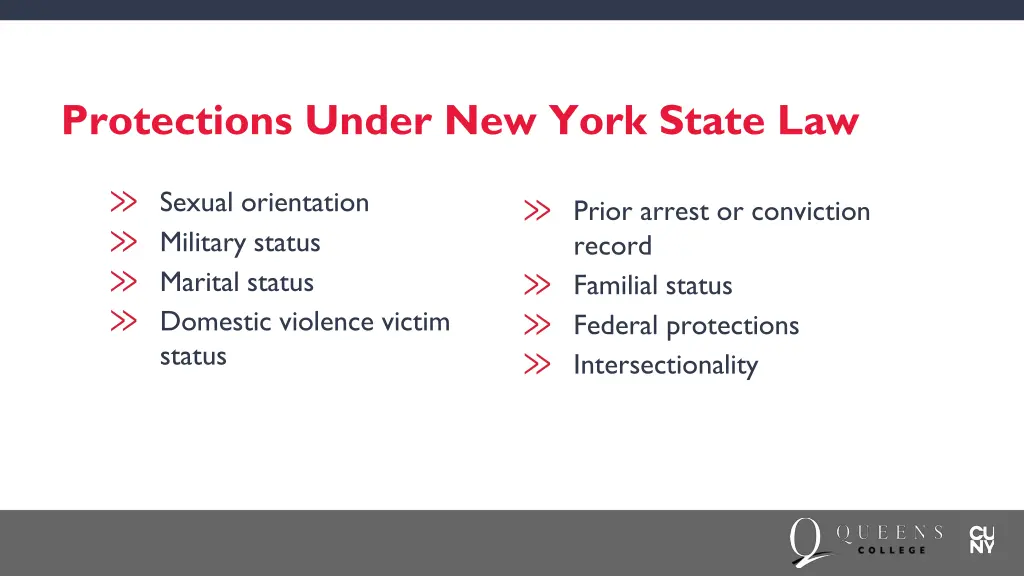 protections under new york state law