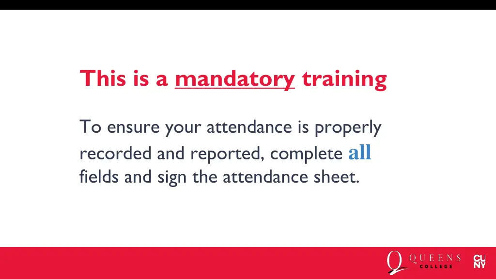 this is a mandatory training