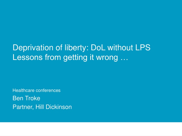 deprivation of liberty dol without lps lessons