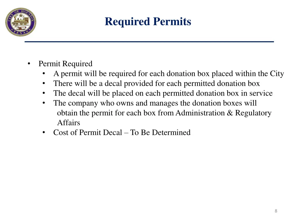 required permits