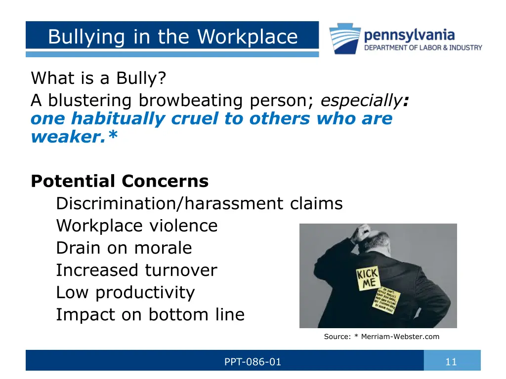 bullying in the workplace