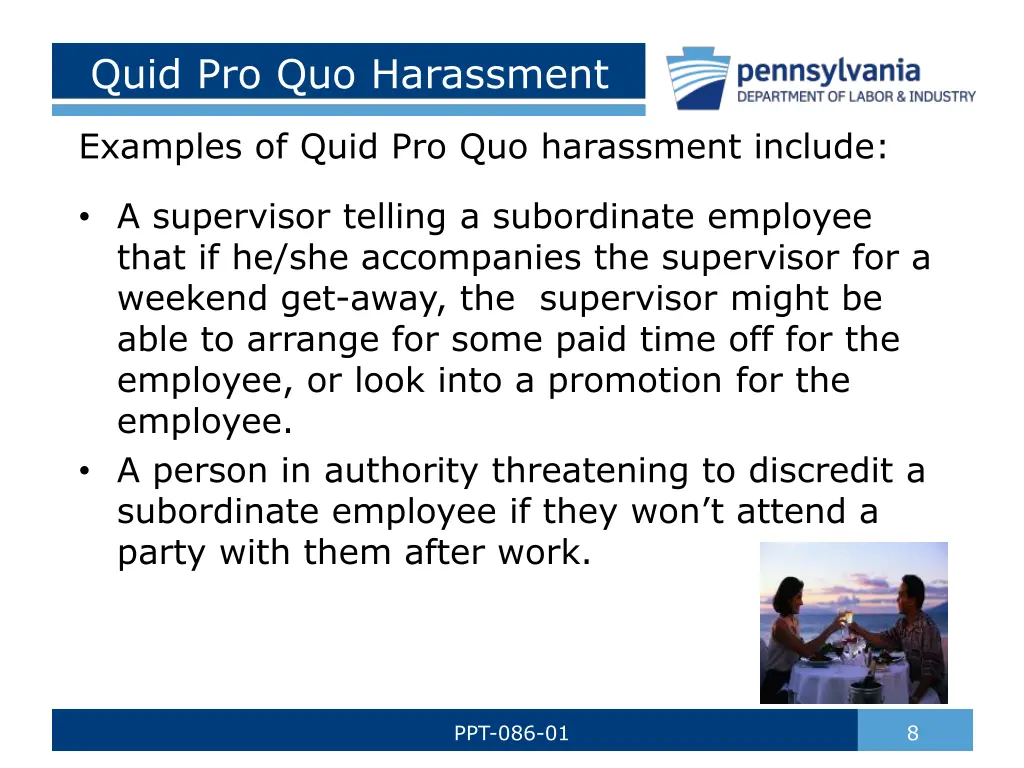 quid pro quo harassment