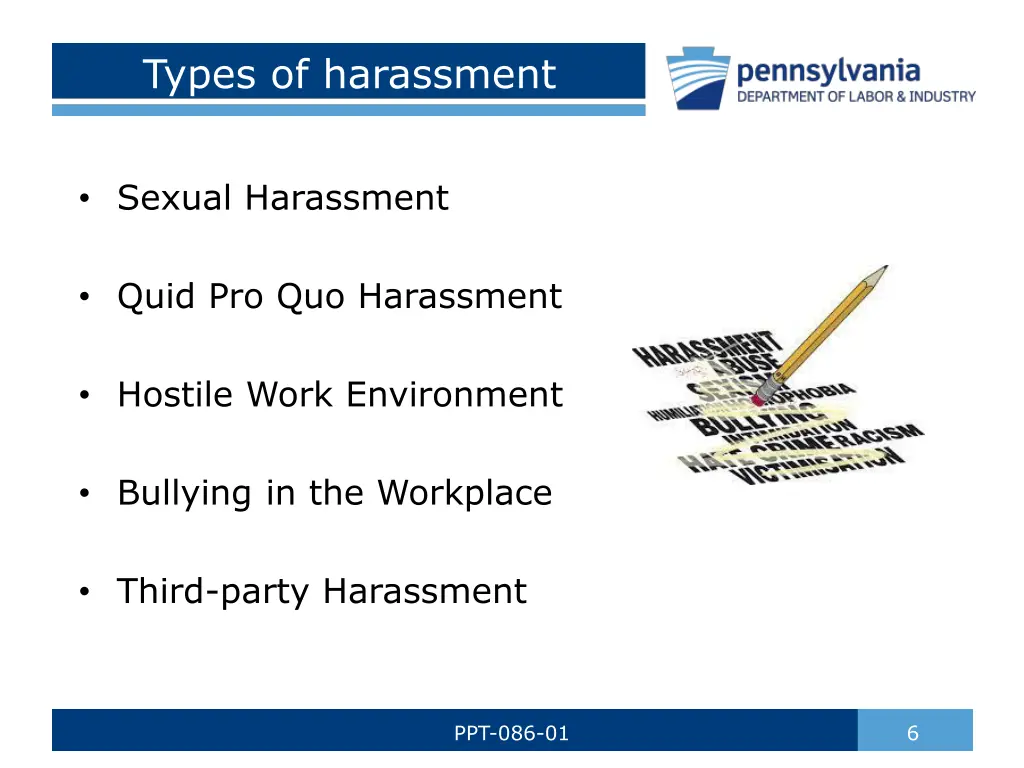 types of harassment