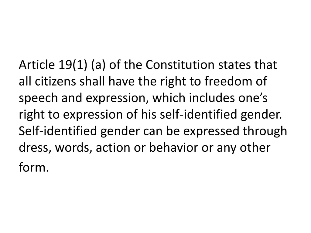 article 19 1 a of the constitution states that