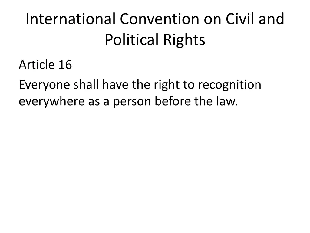 international convention on civil and political 1