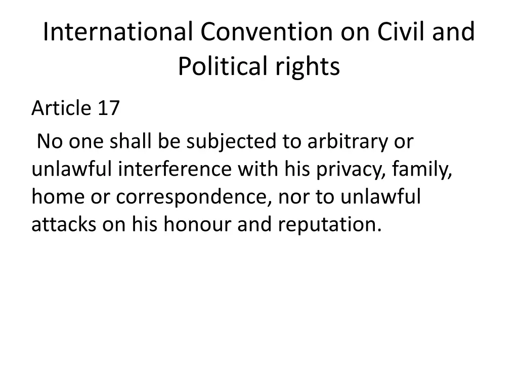 international convention on civil and political