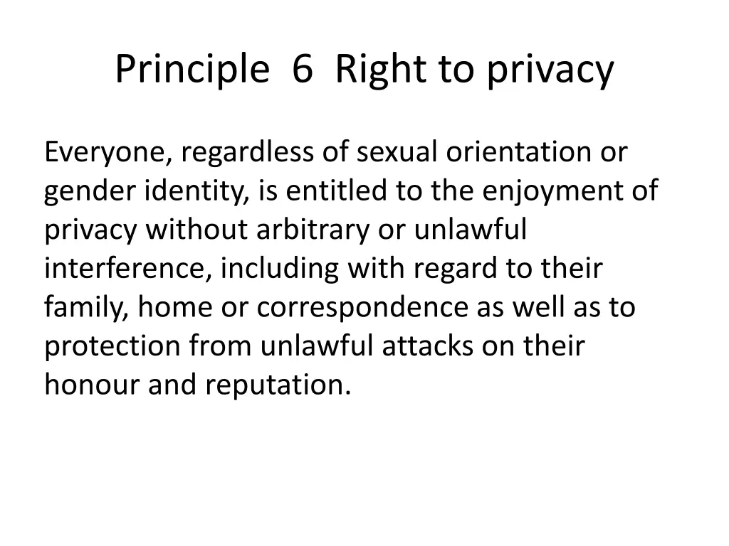 principle 6 right to privacy