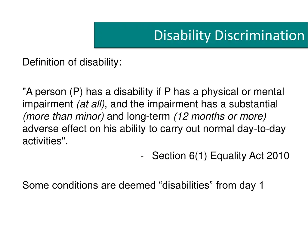 disability discrimination 1