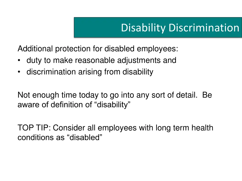 disability discrimination