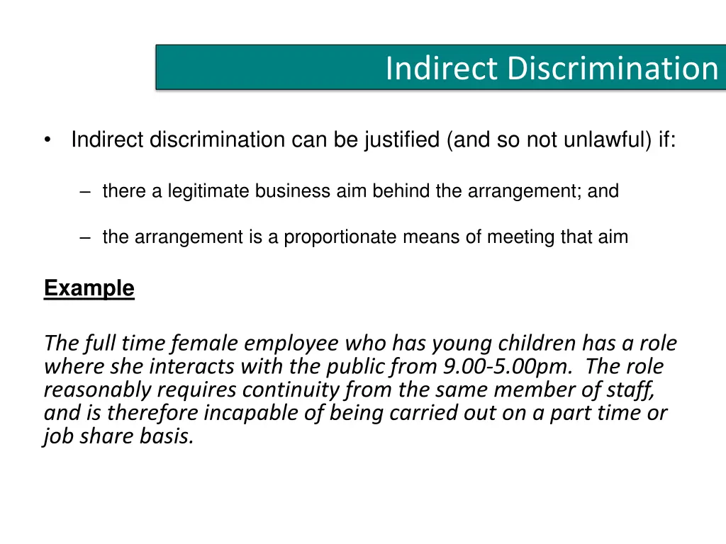 indirect discrimination 1