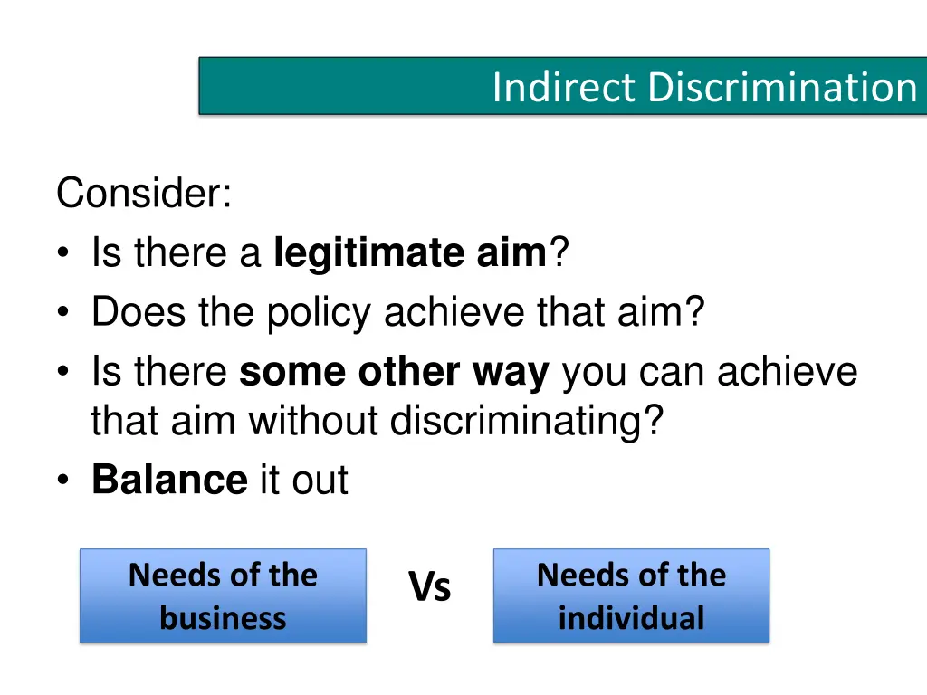 indirect discrimination 2