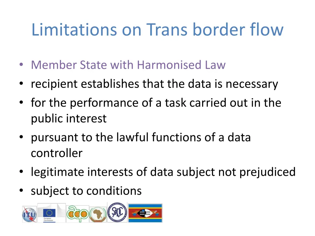 limitations on trans border flow