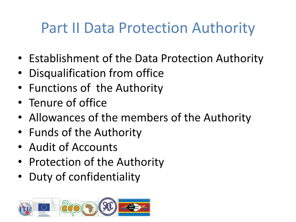 part ii data protection authority