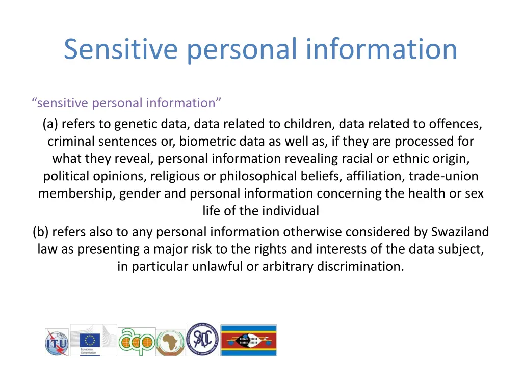 sensitive personal information