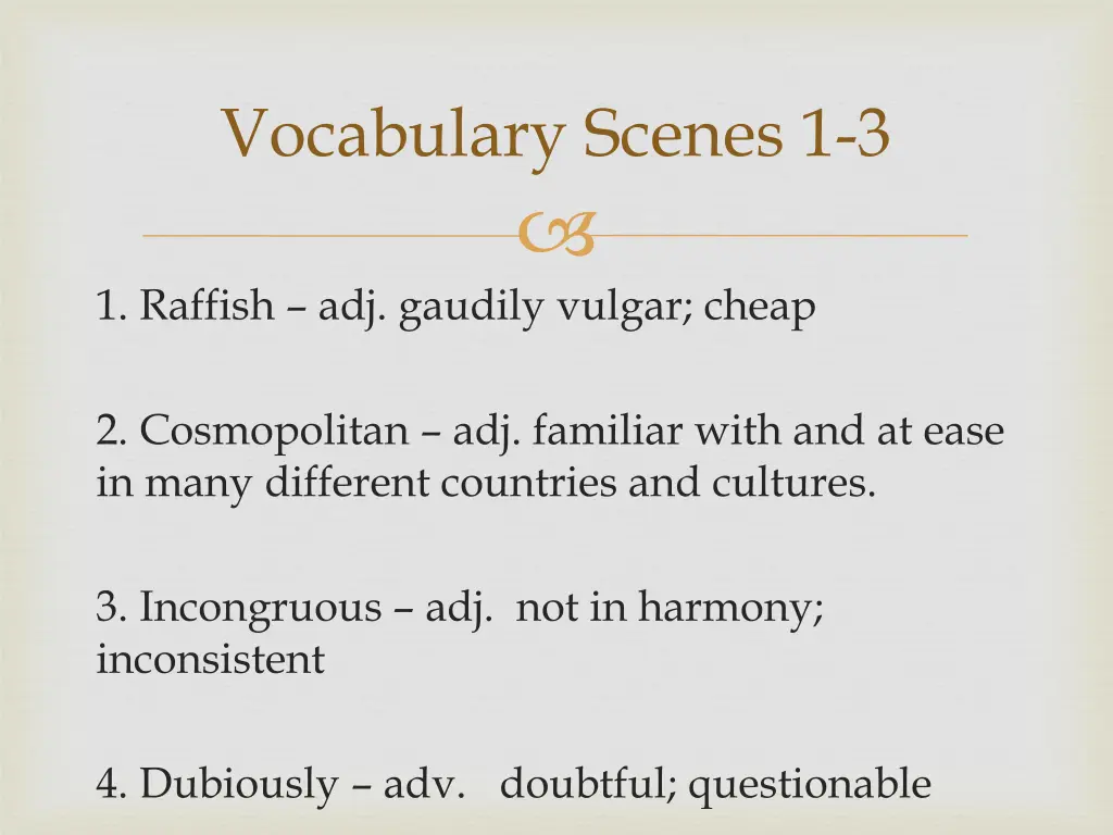 vocabulary scenes 1 3