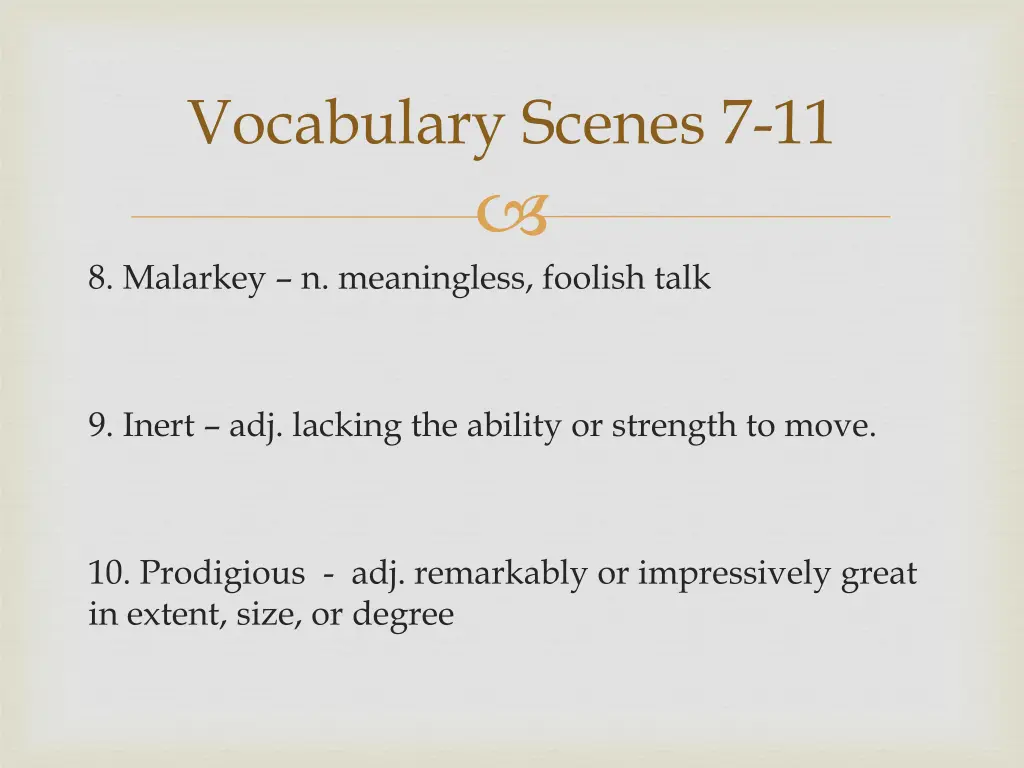 vocabulary scenes 7 11 2