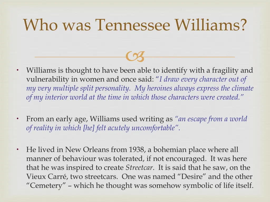 who was tennessee williams