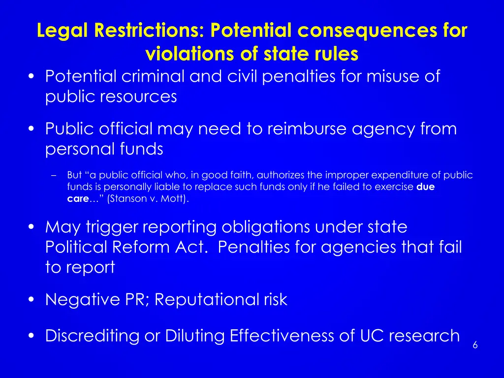 legal restrictions potential consequences