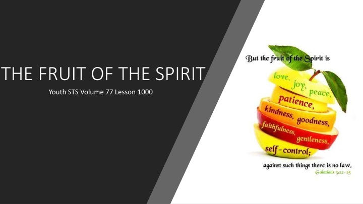 the fruit of the spirit youth sts volume