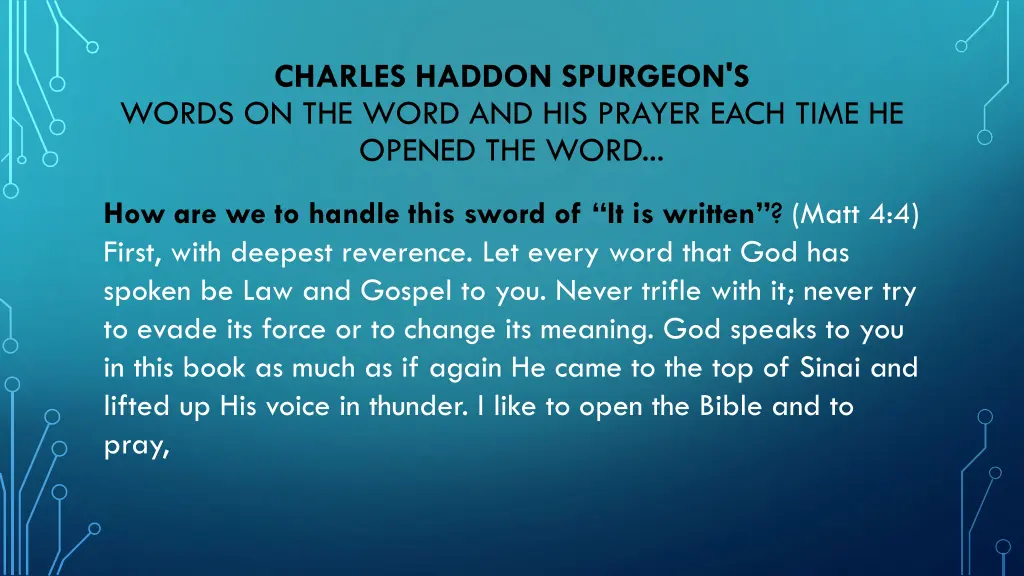 charles haddon spurgeon s words on the word