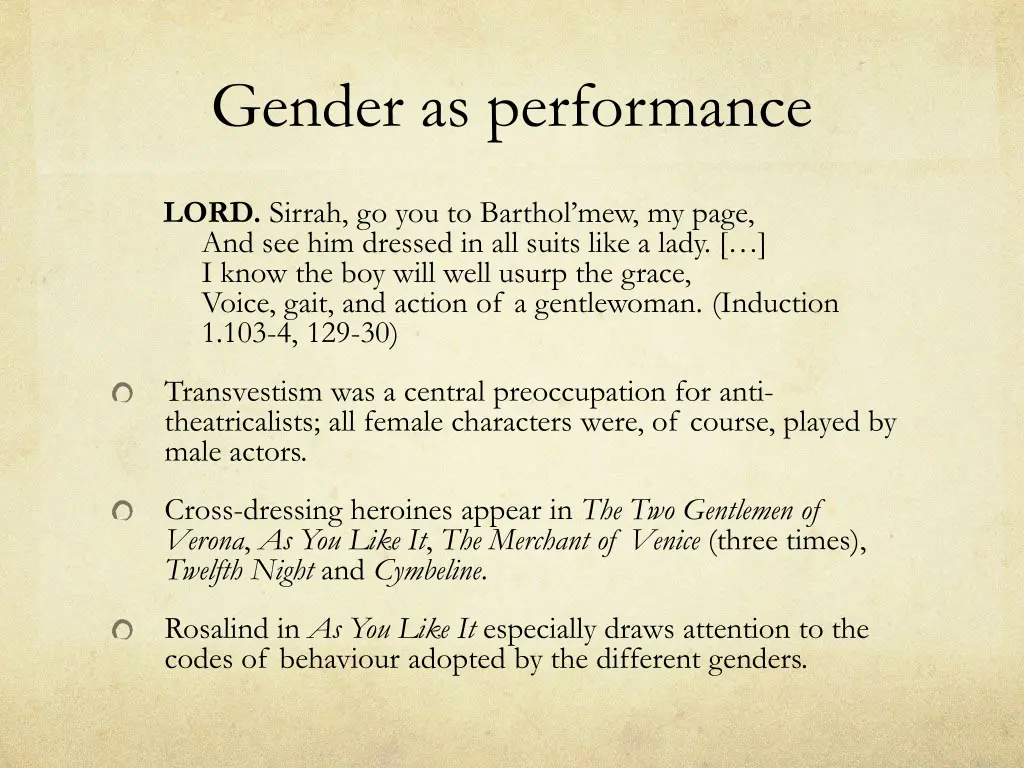 gender as performance