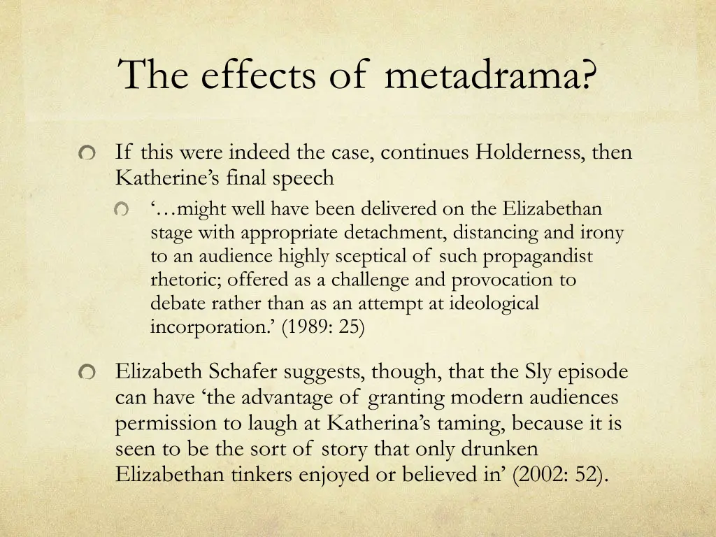 the effects of metadrama 1