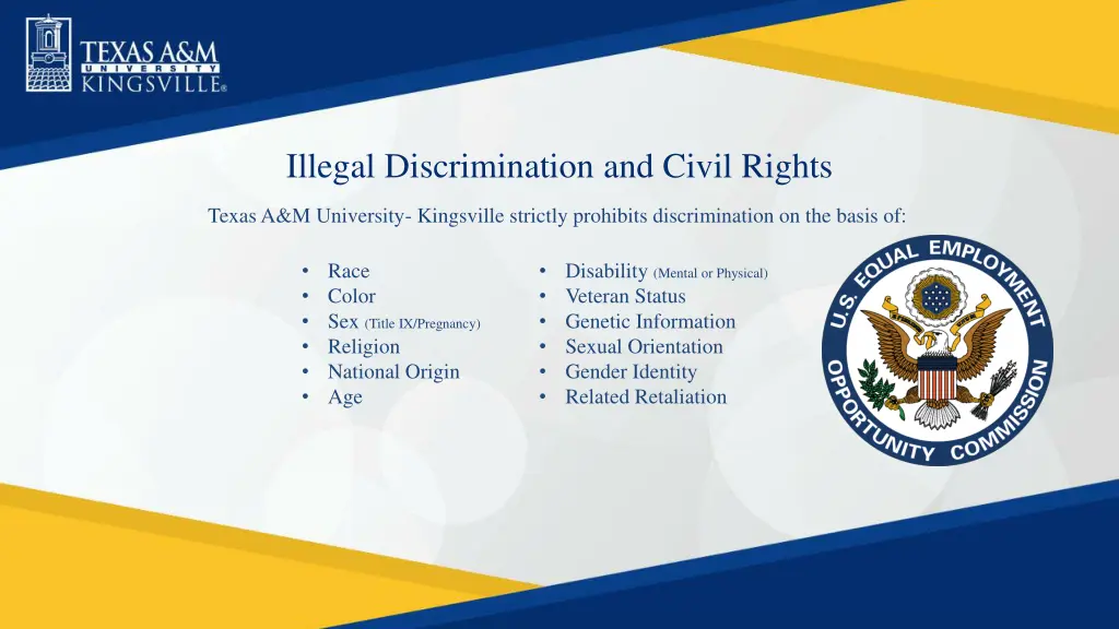 illegal discrimination and civil rights