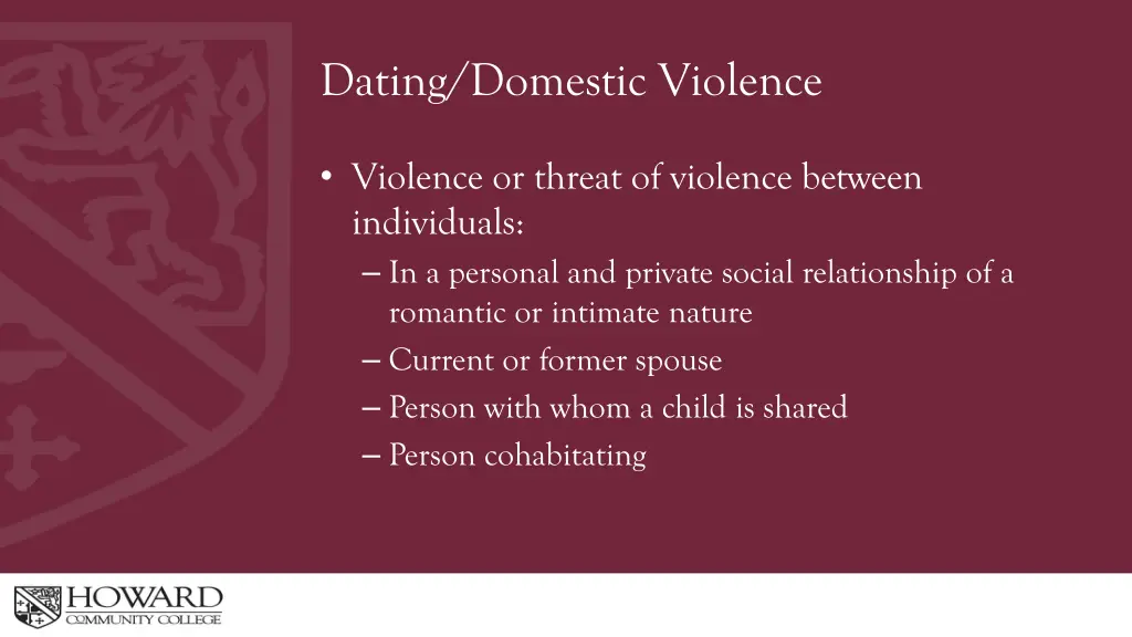 dating domestic violence