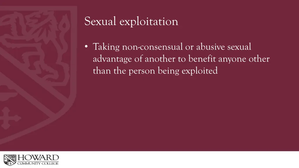 sexual exploitation