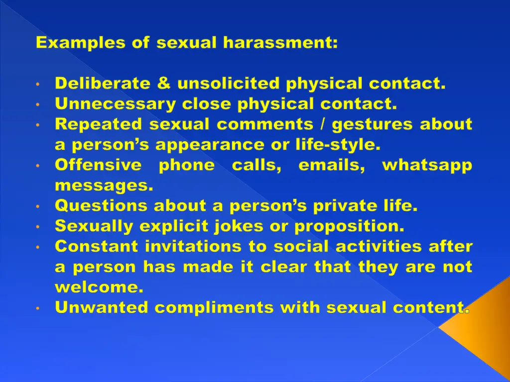 examples of sexual harassment