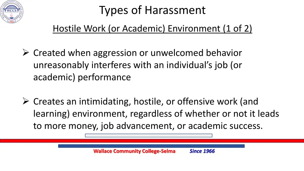 types of harassment 3