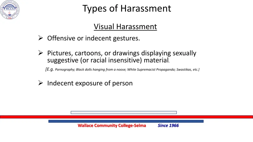 types of harassment 6