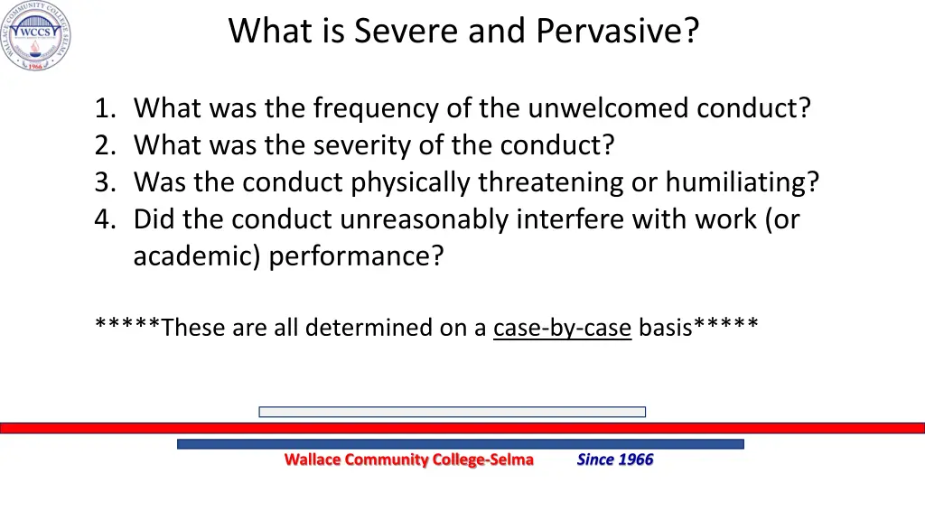 what is severe and pervasive