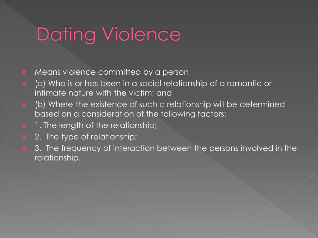 dating violence