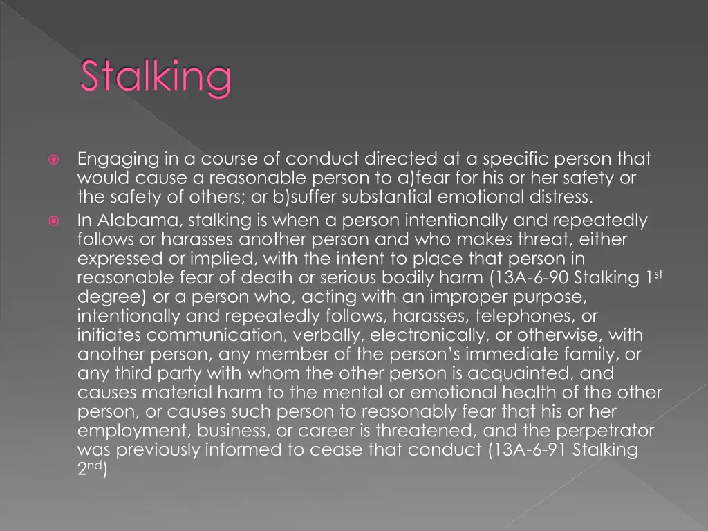 stalking